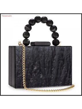 Acrylic Clutch Purses for Women with Marbling Elegant Banquet Evening Crossbody
